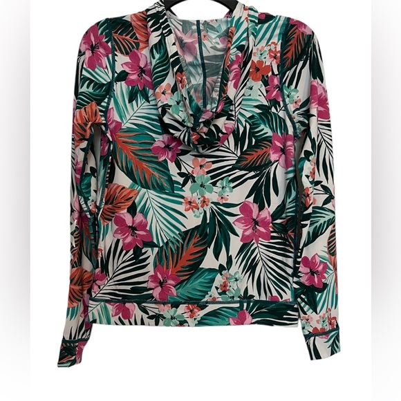 HURLEY Full Hooded Zip Hoodie Swimsuit Cover Up Hawaiian Hoodie Summer Beach - Picture 5 of 6